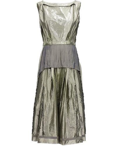 Maison Margiela Laminated Dress Dresses - Gray
