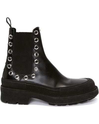 Alexander McQueen Tread Leather Boots - Black