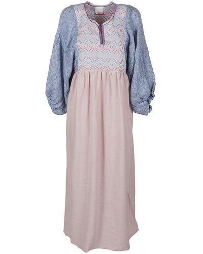 Ninaleuca Linen Short Dress - Multicolor