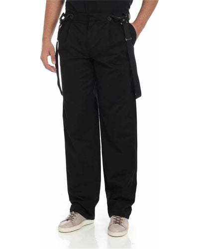 Moschino Trousers With Pleats - Black