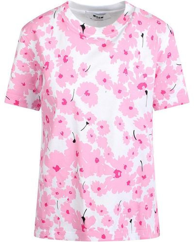 MSGM Flower T-shirt - Pink