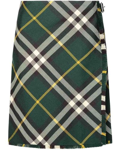 Burberry Wool Skirt - Green