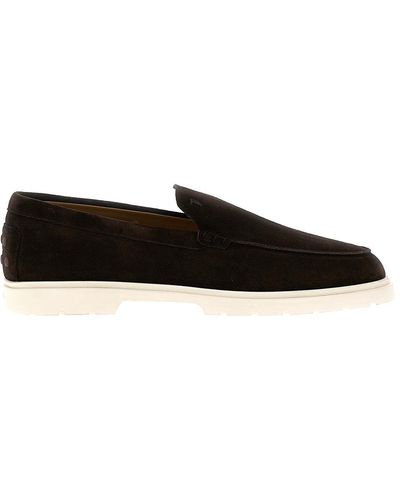 Tod's Suede Loafers - Black