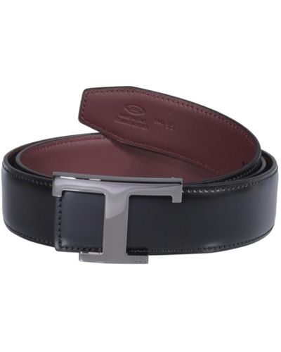Tod's Smooth Leather Belt - Purple