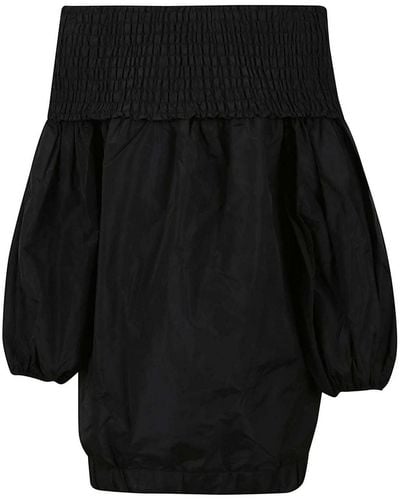 Patou Smock Volume Mini Dress - Black