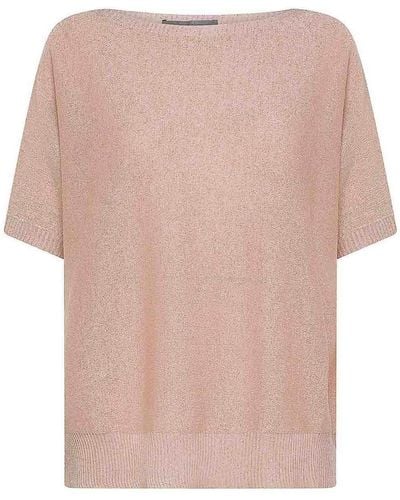 D. EXTERIOR Boat Neck Sweater - Pink