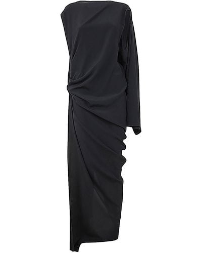 Rick Owens Asymmetric Long Dress - Black