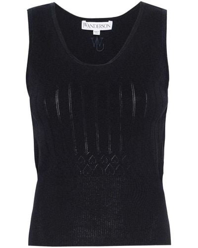 JW Anderson Emboidered Top - Black