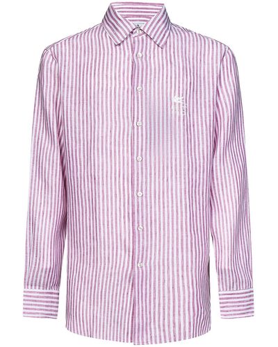 Etro Stripe Pattern Shirt - Pink