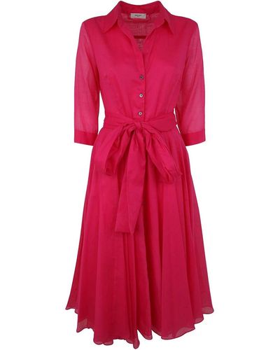 NINA 14.7 Cotton Voille Dress - Red