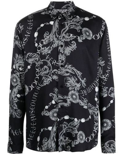 Versace Chain Couture Long-sleeve Shirt - Black