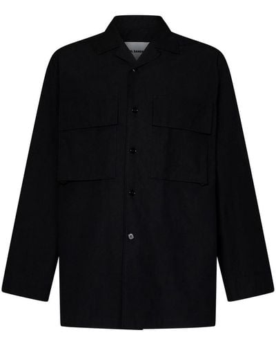 Jil Sander Loose-fit Straight-cut Shirt In Cotton - Black