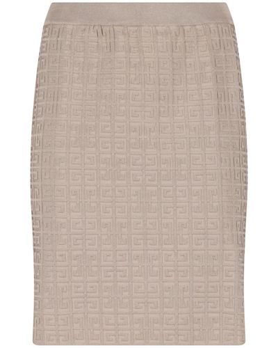 Givenchy Logo Pencil Skirt - Natural