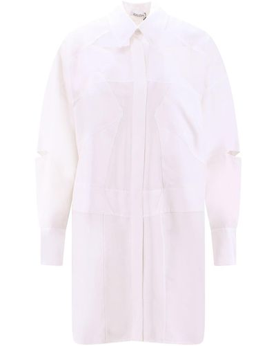 Krizia Silk Chemisier Dress - White