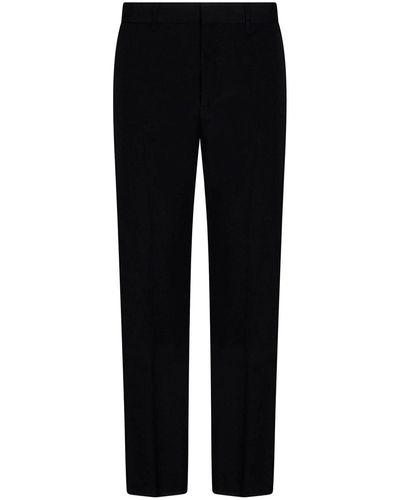 Givenchy Wool Pants With Satin Detail - Black