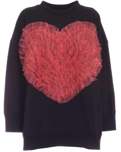 Vivetta Heart Sweatshirt In - Blue