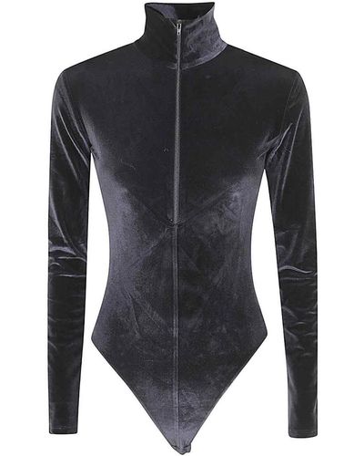 Filippa K Velvet Zip Body - Black