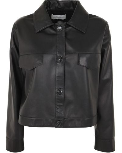 Inès & Maréchal Leather Jacket - Black