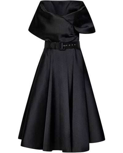 Rhea Costa Rima Midi Dress - Black