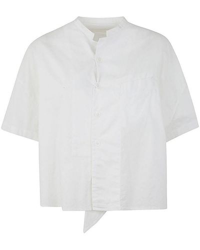 Y's Yohji Yamamoto N-half Sleeve Box Shirt - White