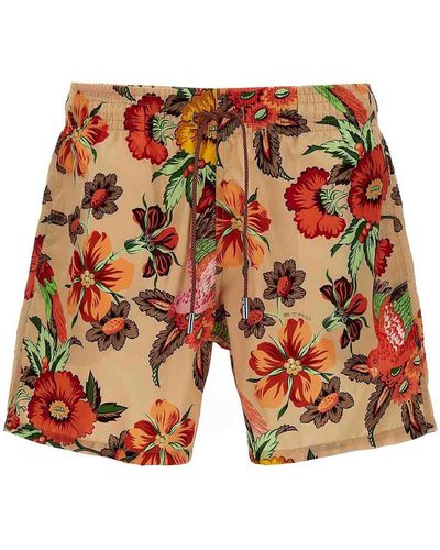 Etro Floral Printed Swimsuit - Red