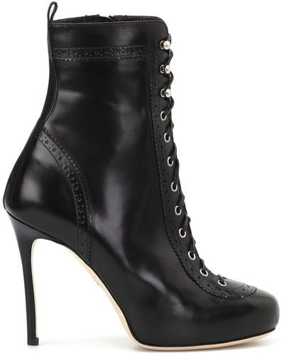 DSquared² Witness Lace-up Heeled Booties - Black