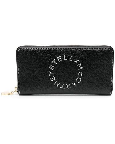 Stella McCartney Logoed Eco-leather Continental Wallet - Black