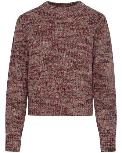 Isabel Marant Pink Wool Blend Pleany Jumper - Brown