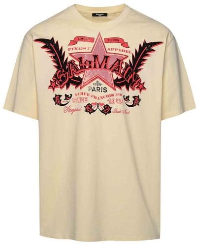 Balmain T-shirt Stampa Western - Pink