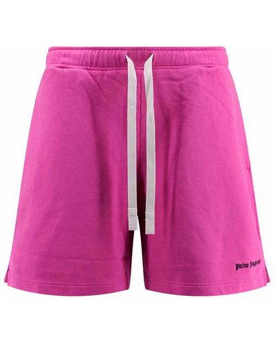 Palm Angels Organic Shorts Logo Print - Pink