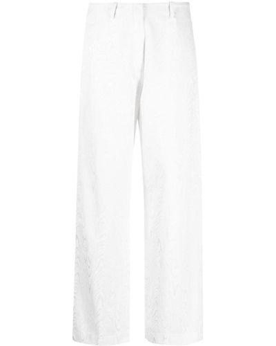 Forte Forte Wide-leg Jacquard Trousers - White