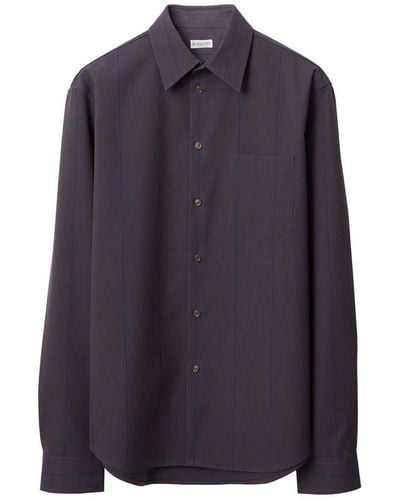 Burberry Wool Shirt - Blue