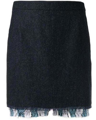 Thom Browne Layered Mini Skirt - Blue