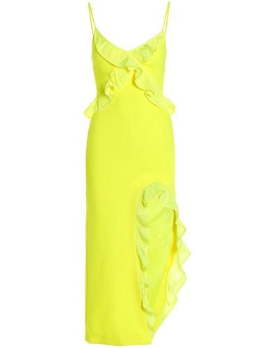 David Koma Ruffle Detailed Dress - Yellow