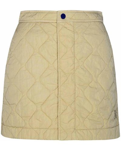 Burberry Nylon Miniskirt - Natural