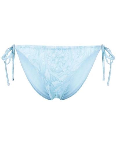 Versace Briefs With Barocco Print - Blue