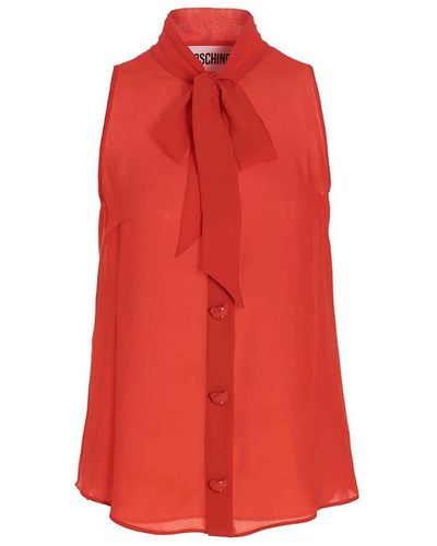 Moschino Blouse With Sleeveless Style - Red