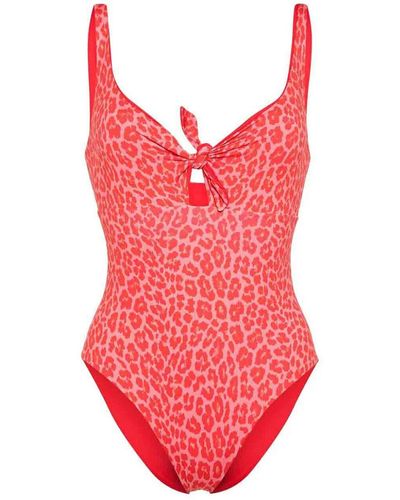 Fisico Animalier Print Swim Suit - Red