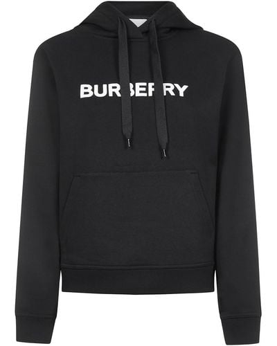 Burberry Sweatshirt With Logo And Hood - Black