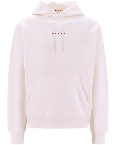 Marni Cotton Sweatshirt With Frontal Print - Pink
