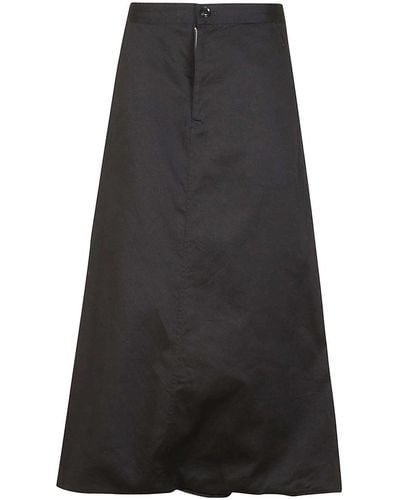 Yohji Yamamoto Flared Skirt - Black