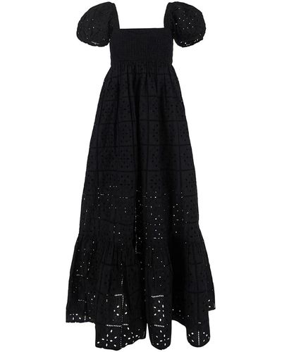 Ganni Geometric Motif Dress - Black