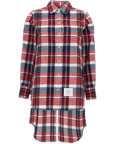 Thom Browne Open Back Twisted Shirt - Red