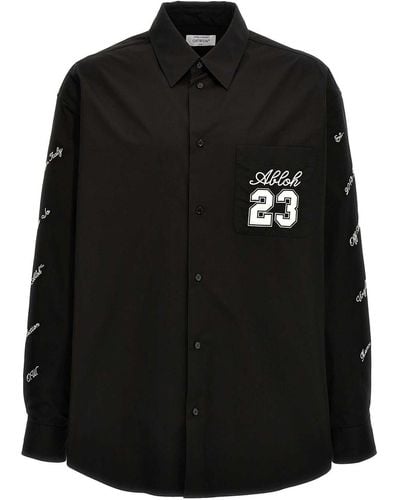 Off-White c/o Virgil Abloh 23 Logo Heavycoat Shirt - Black
