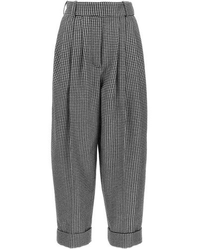 Alexandre Vauthier Metal Houndstooth Pants - Gray