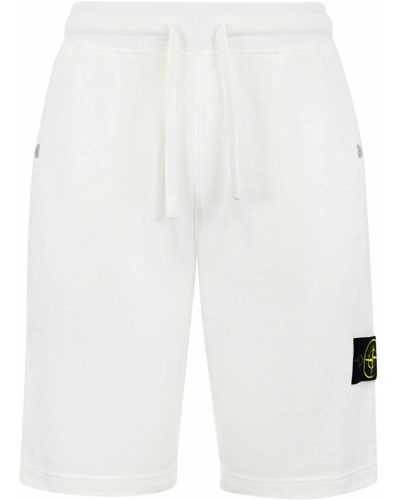 Stone Island Cotton Bermuda Shorts - White