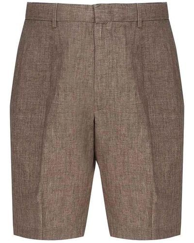 Zegna Linen Shorts - Gray