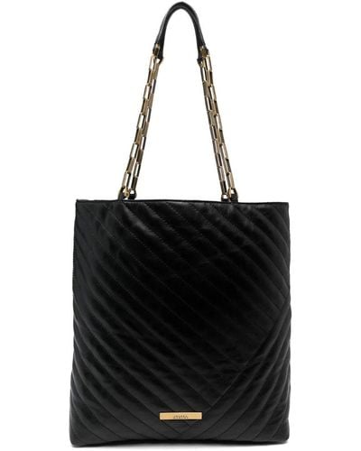 Isabel Marant Matelass-effect Leather Tote Bag - Black