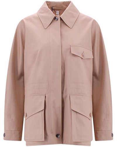 Burberry Oversize Field Cotton Jacket - Pink