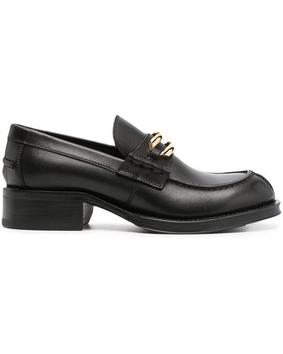 Lanvin Medley Leather Loafers - Black